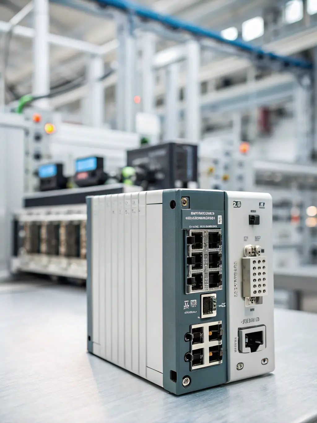 A detailed image of Leoss Automation's PLC (Programmable Logic Controller) system, emphasizing its user-friendly interface and robust design.