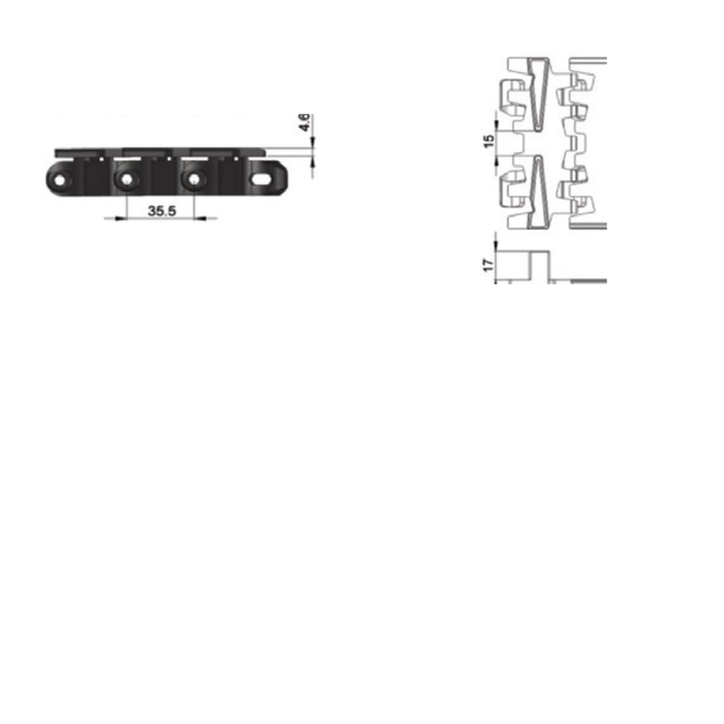 Wedge top chains