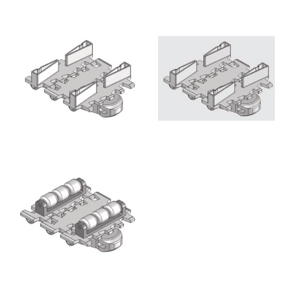 Combined drive and idler units