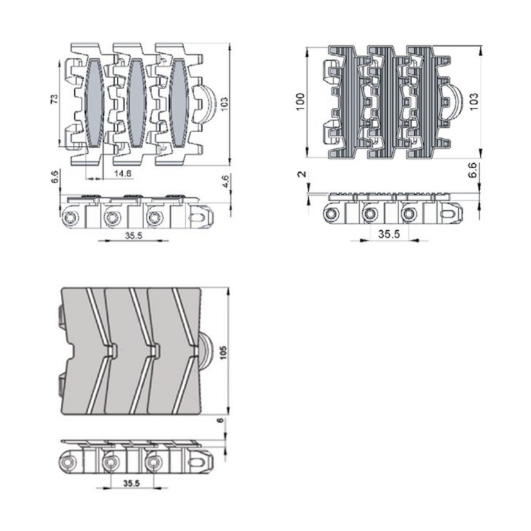 Conveyor beams