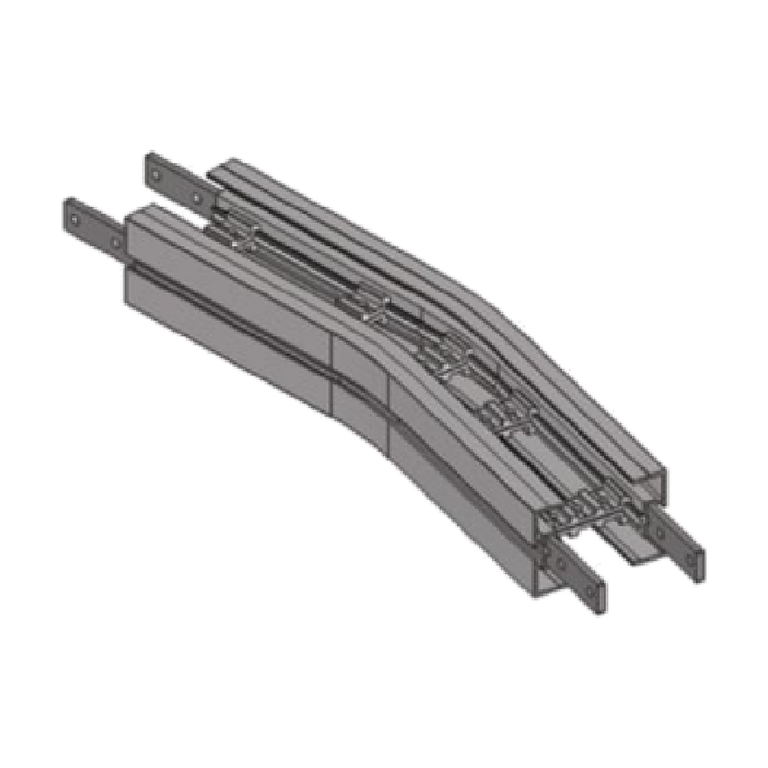 15-degree horizontal bends