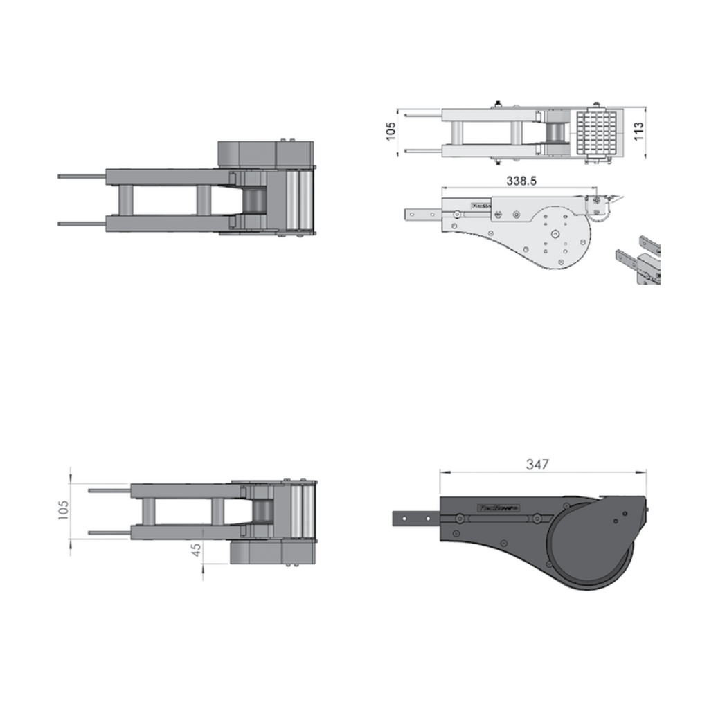 Driven transfer bridges