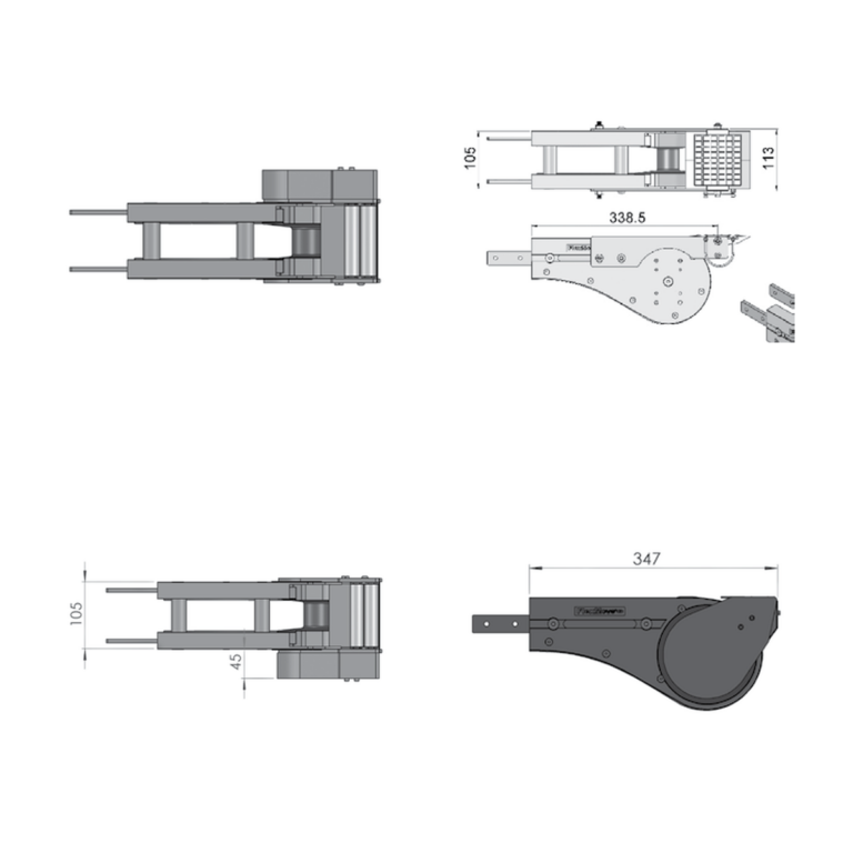 Driven transfer bridges