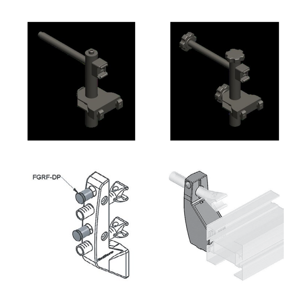 Guide-rail brackets and supports