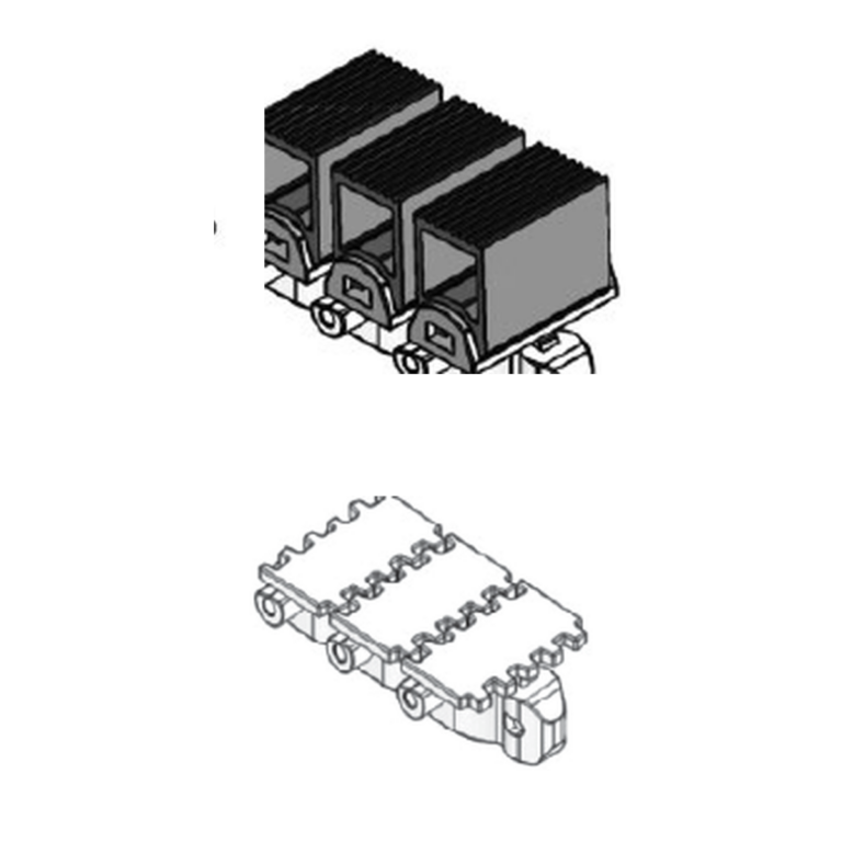 Wedge chains for vertical transport
