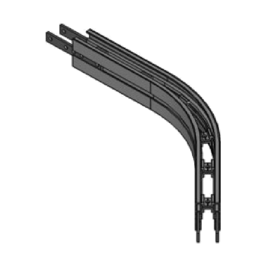 45-degree horizontal bends