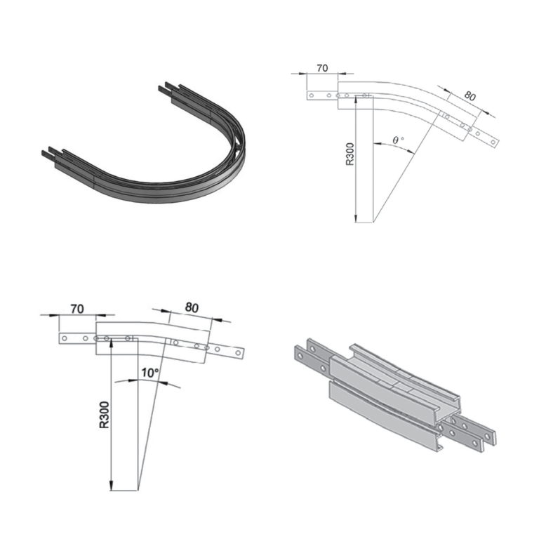 Custom-angle horizontal bends