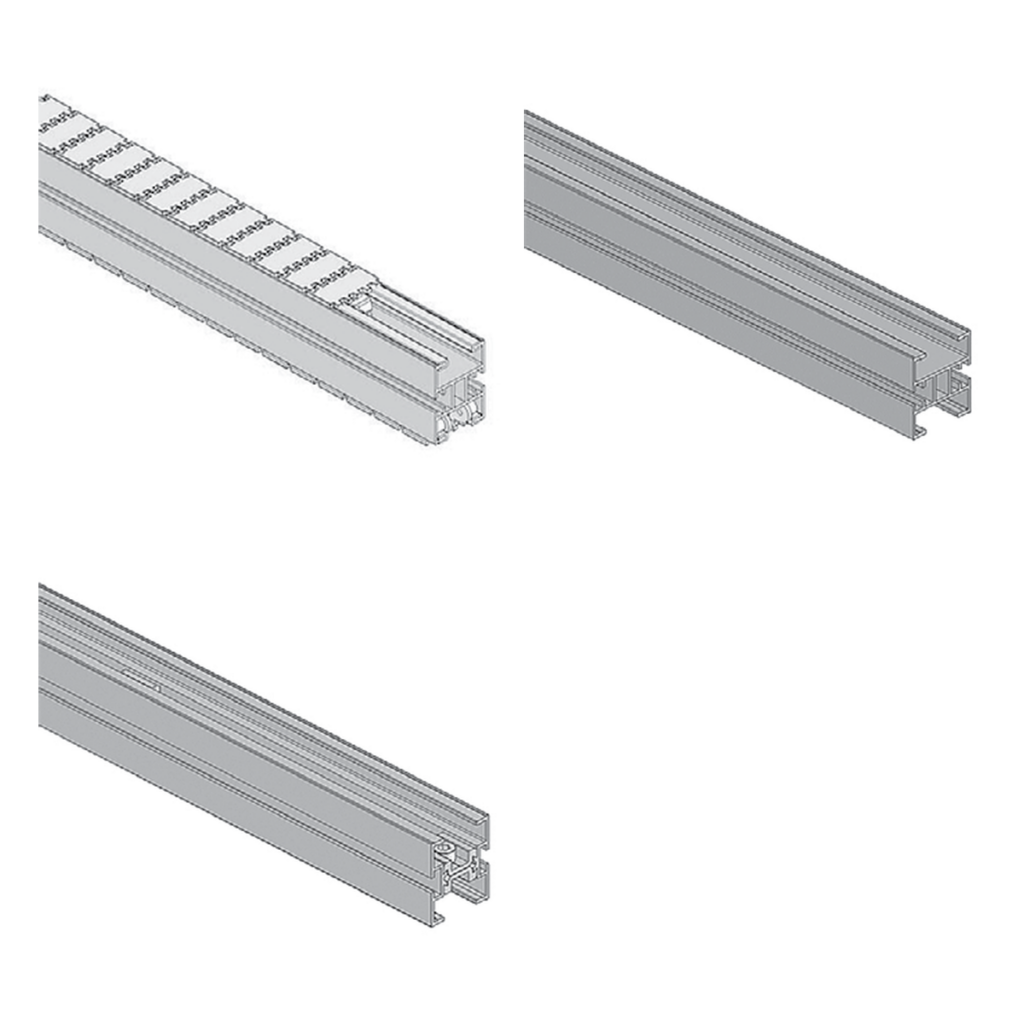 Slide rails and wear strips