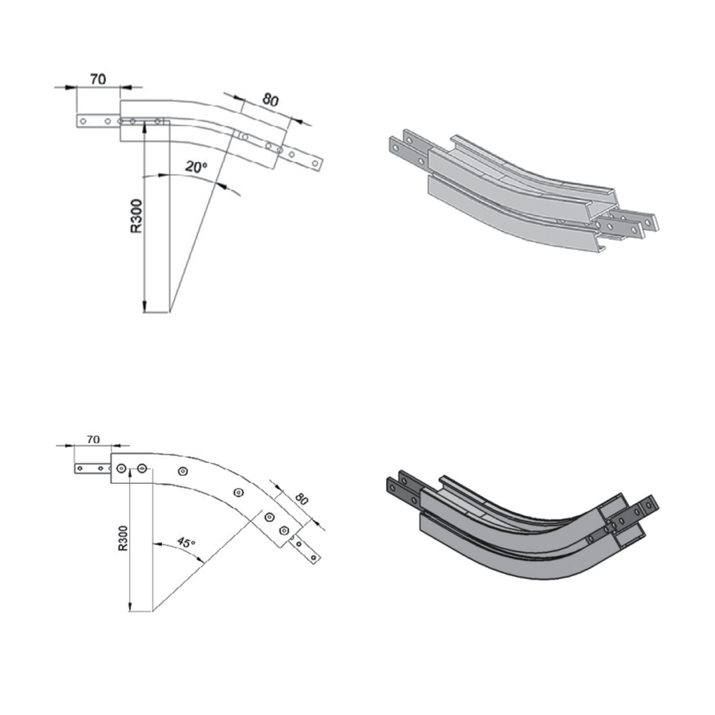 Custom vertical bends