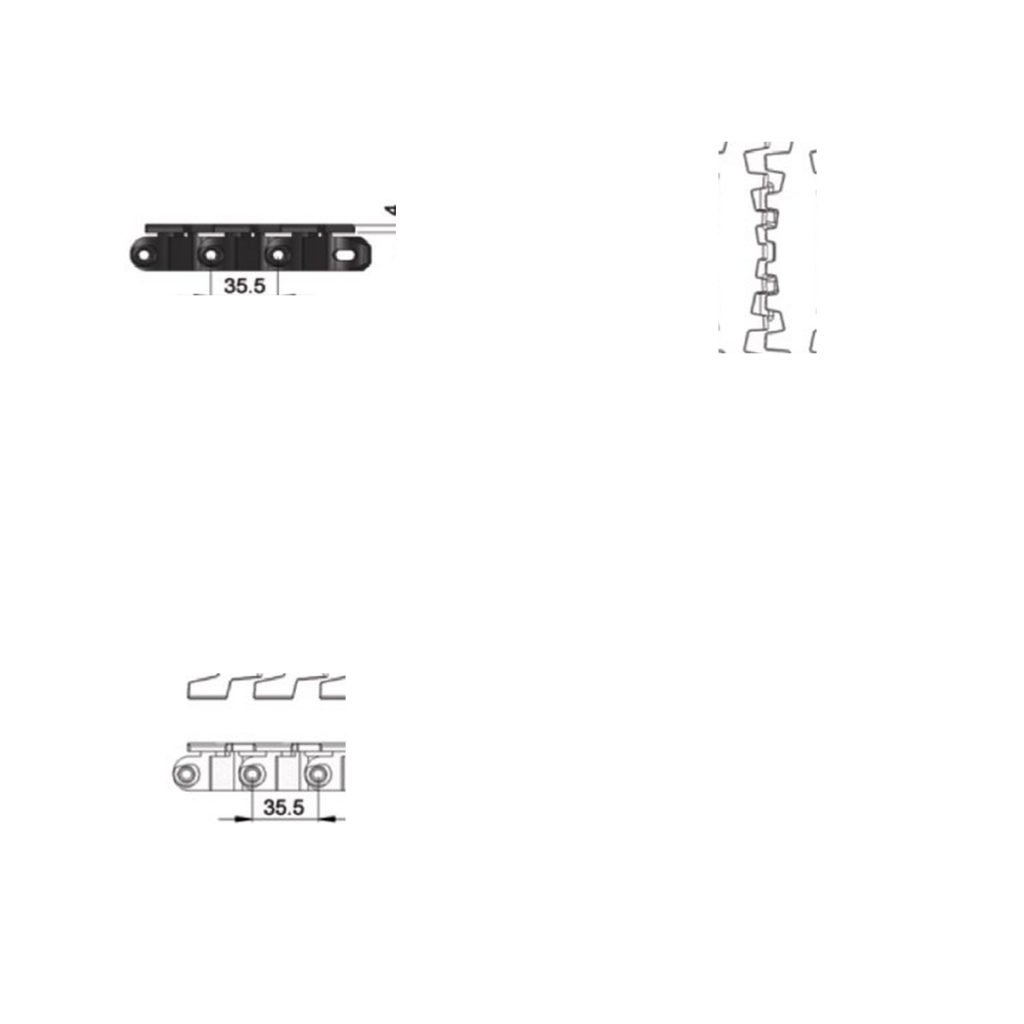 Roller top chains
