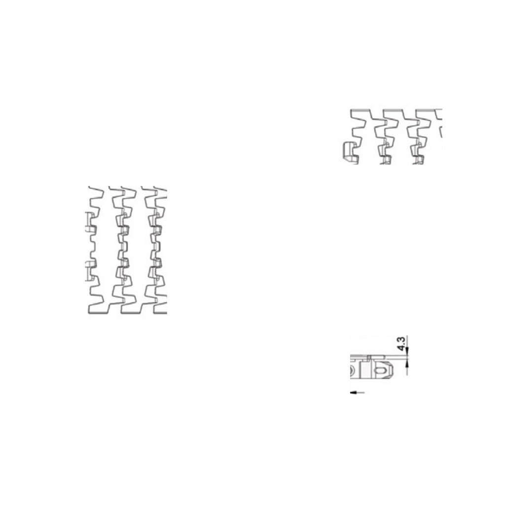 Stainless steel top chains