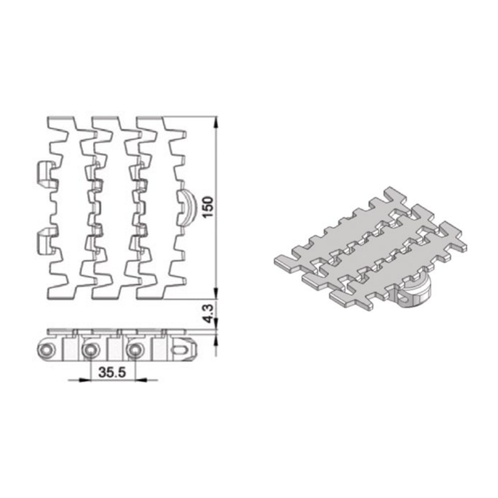 Left wedge chains