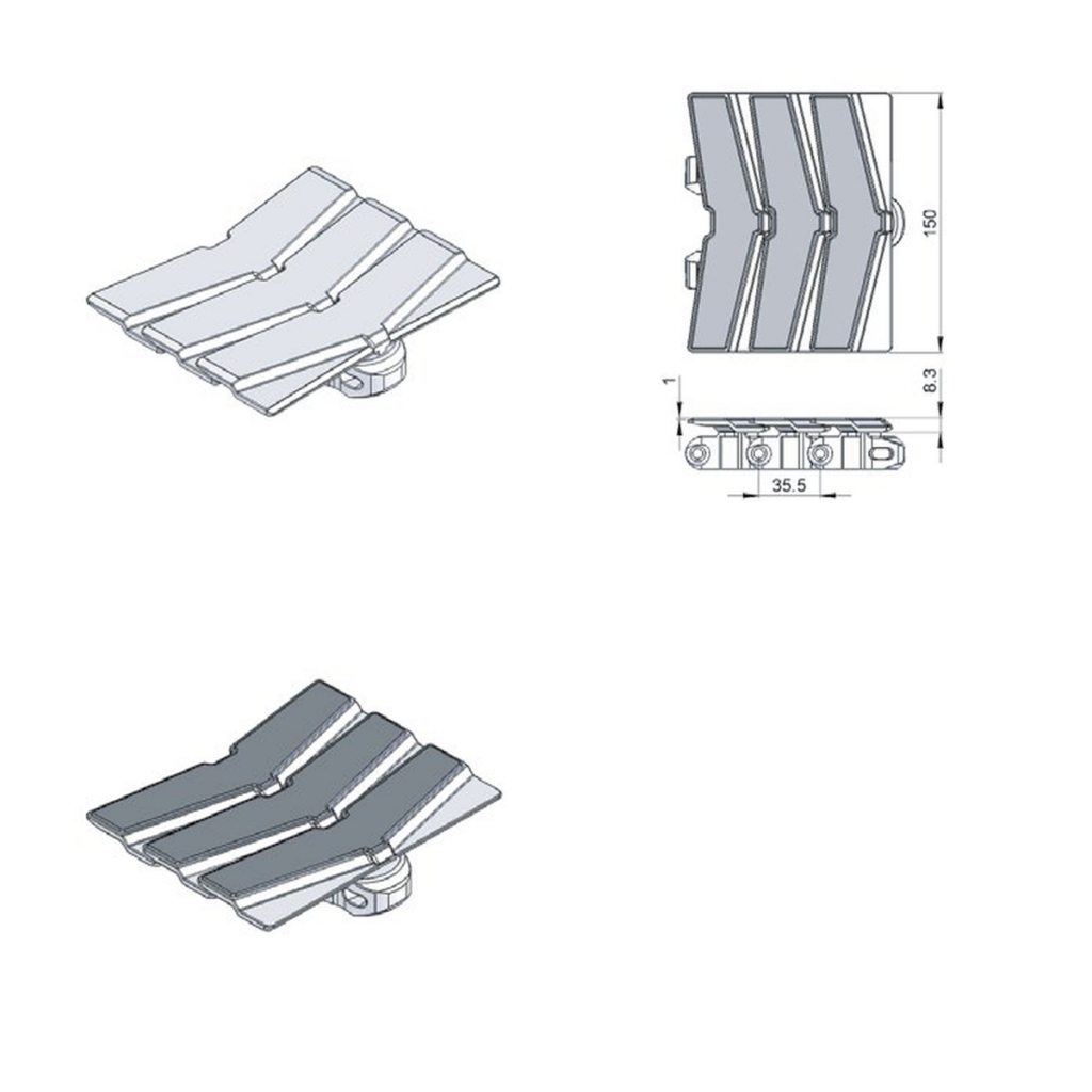 Straight conveyor modules