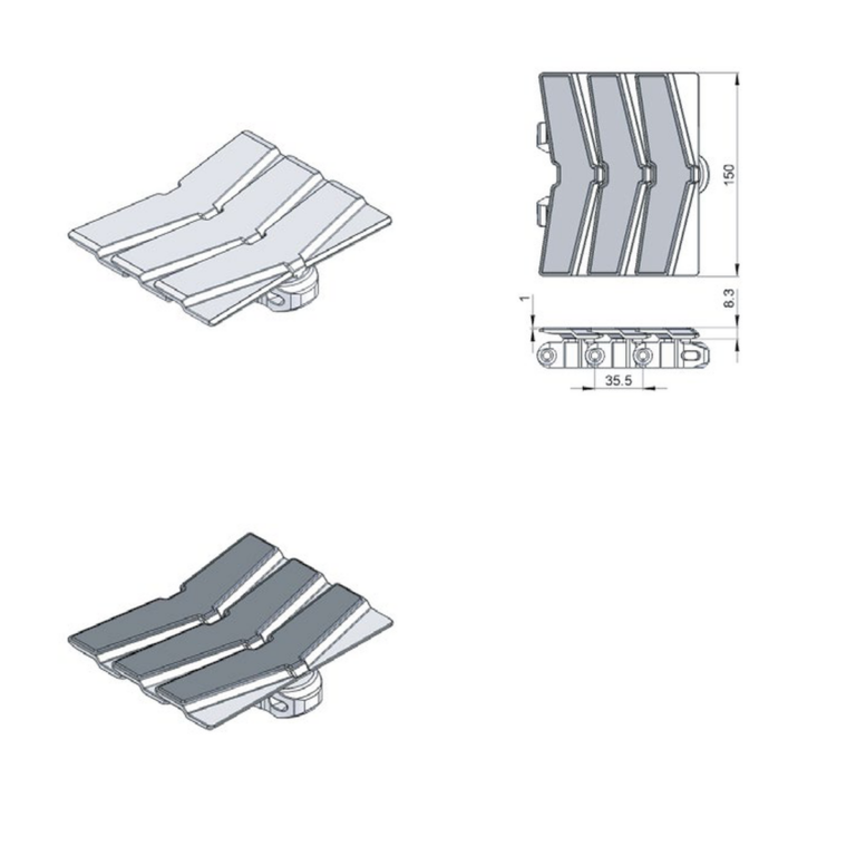 Straight conveyor modules
