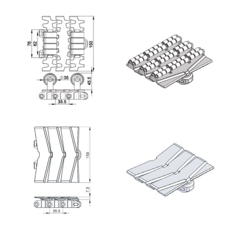 Custom-angle horizontal bends