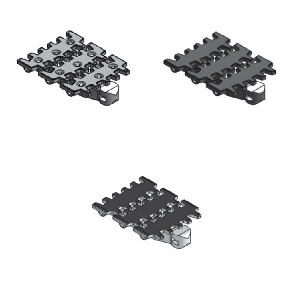 Flat cleated chains