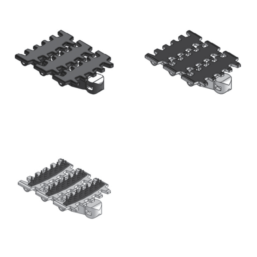 Roller cleat chains