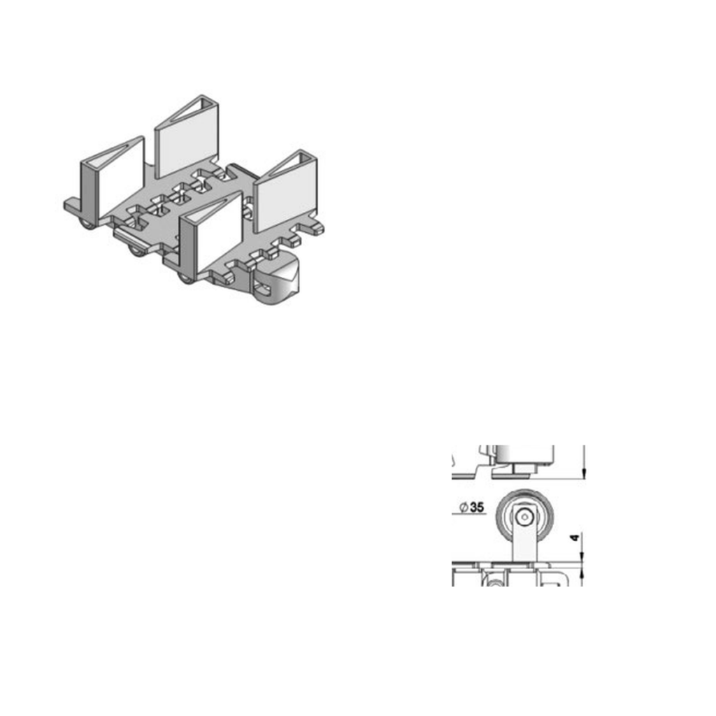 Side roller chains