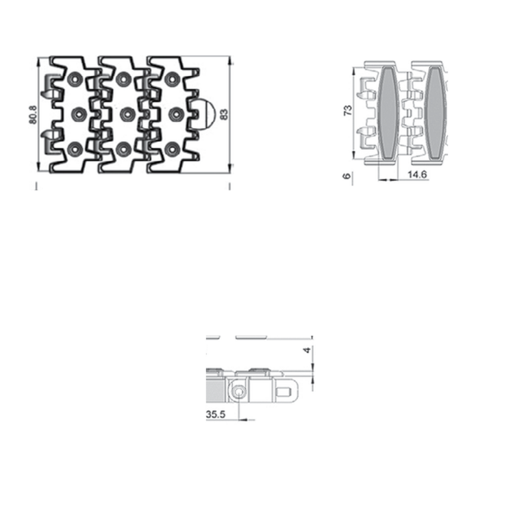 Right wedge chains
