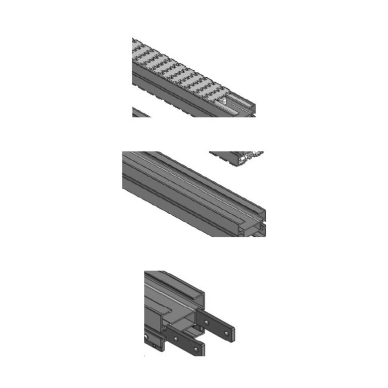 Slide rails and wear strips