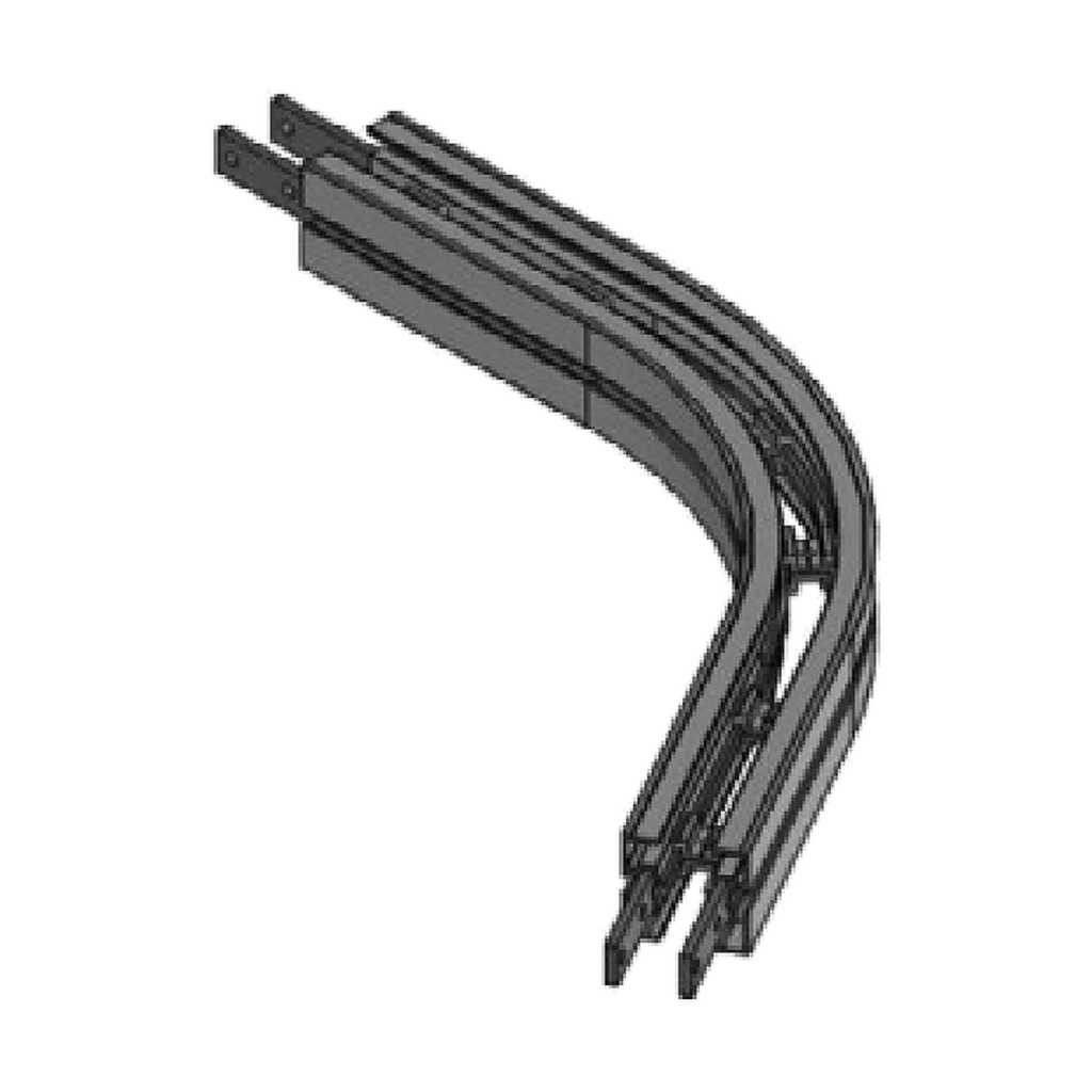 60-degree horizontal bends