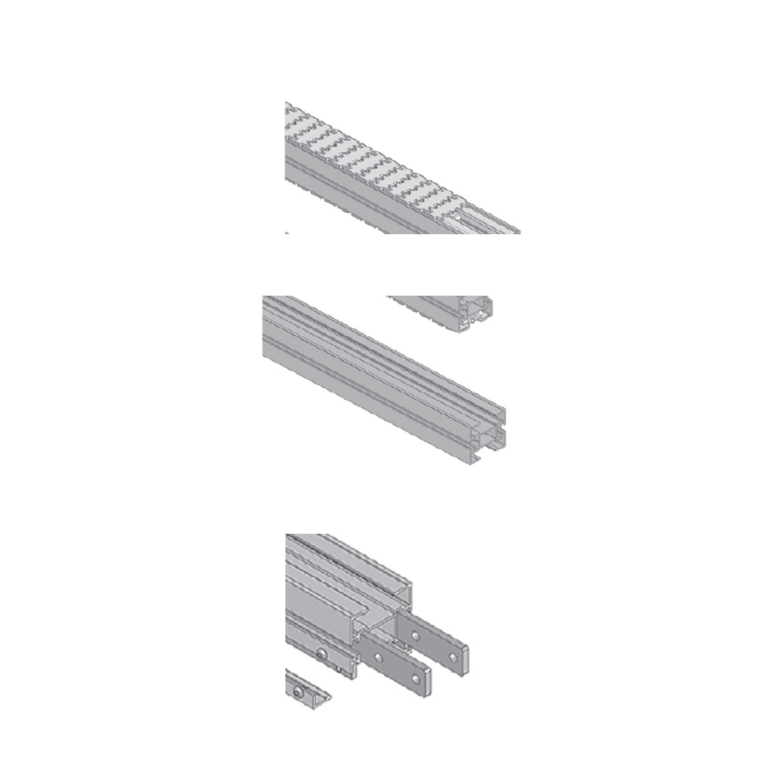 Slide rails and wear strips
