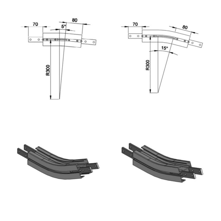 Custom vertical bends