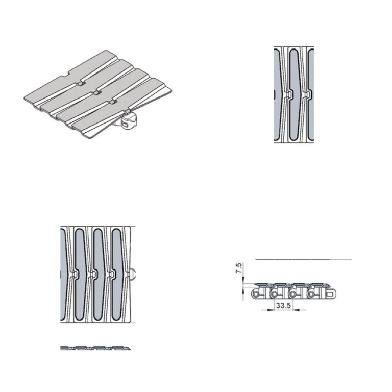 Stainless steel top chains