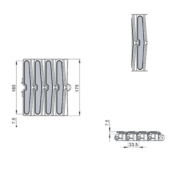Right wedge chains