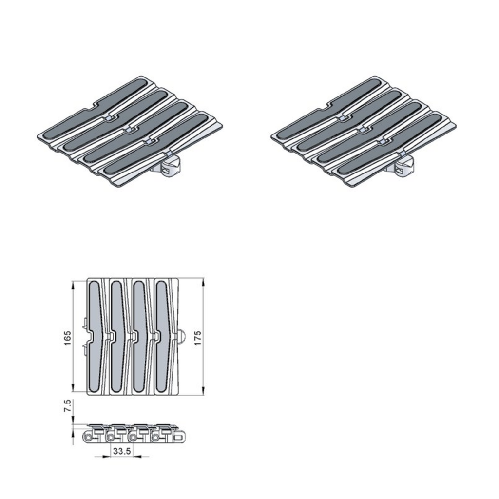 Combined drive and idler units