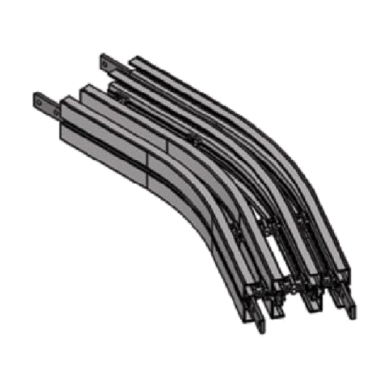 30-degree horizontal bends
