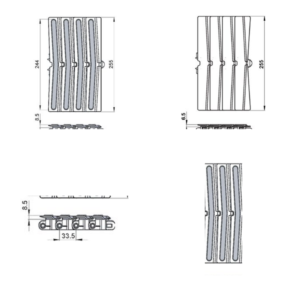 Left wedge chains