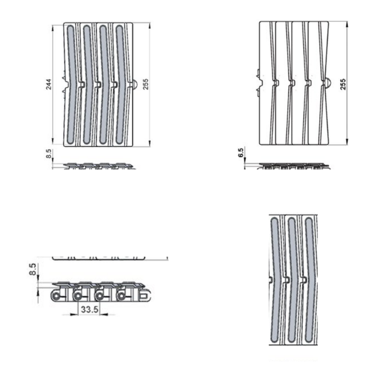Left wedge chains