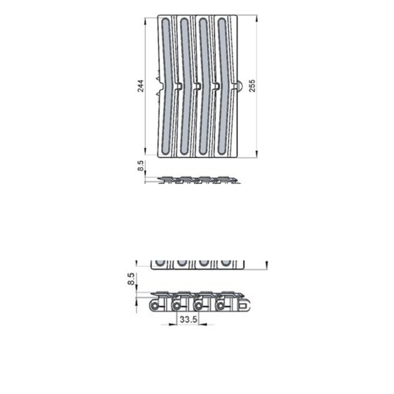 Right wedge chains