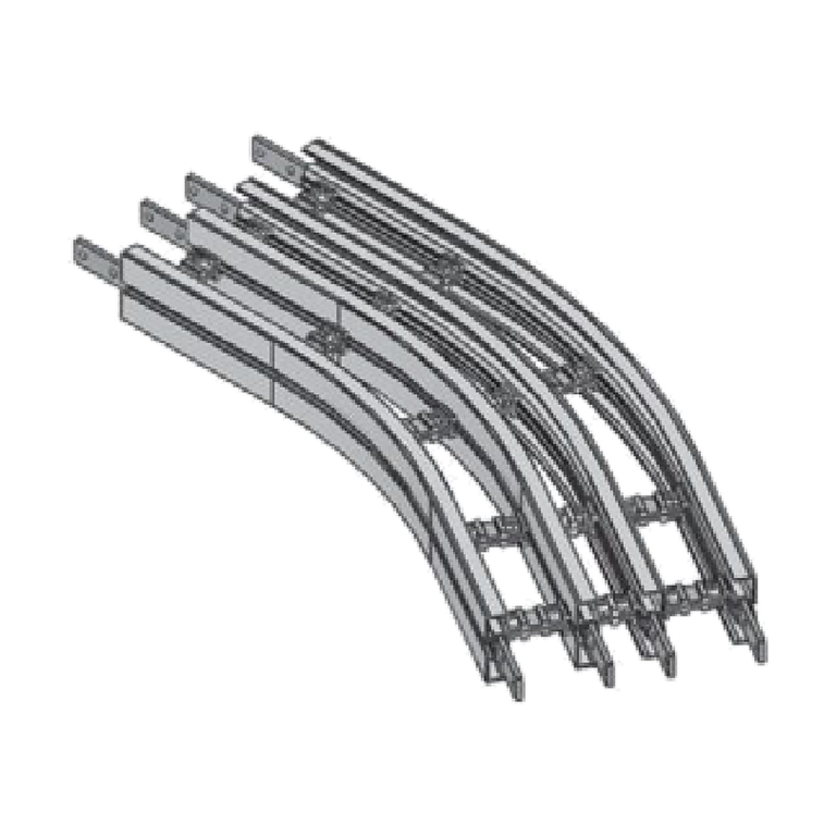 30-degree horizontal bends