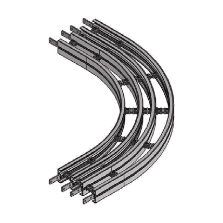 90-degree horizontal bends